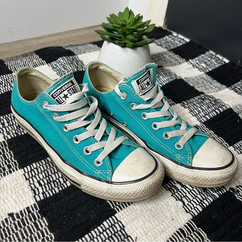 SOLD on Mercari|| Aqua Converse All Stars